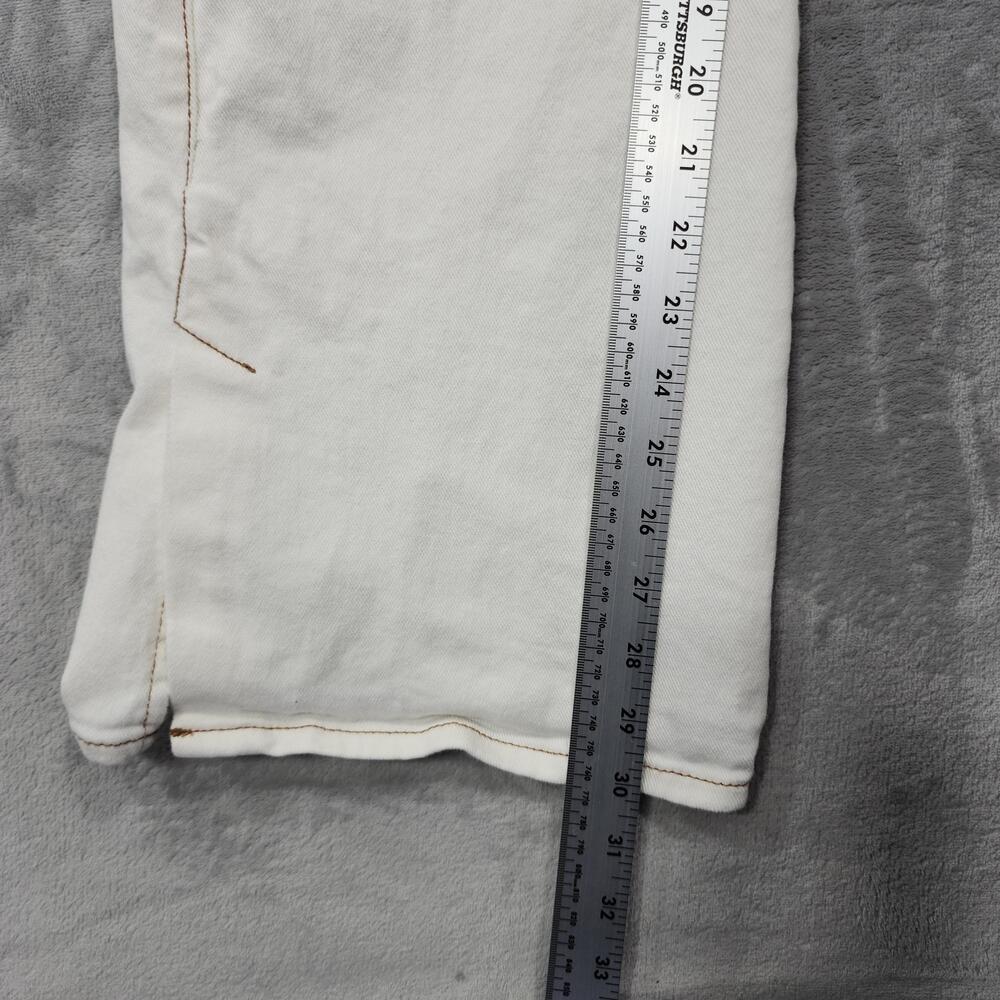 Time And Tru Jeans Womens 20 White Mid Rise Bootcut Slit Hem Stretch Casual - Picture 10 of 13